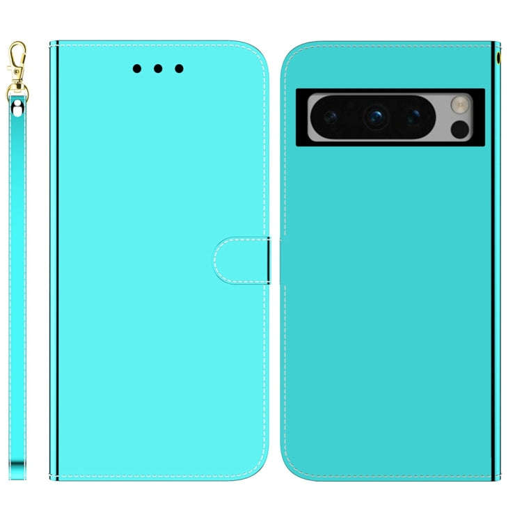 For Google Pixel 8 Pro Imitated Mirror Surface Leather Phone Case(Mint Green)
