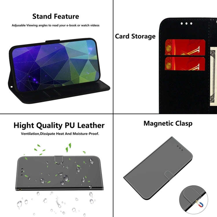 For Honor X5 Imitated Mirror Surface Leather Phone Case(Black)