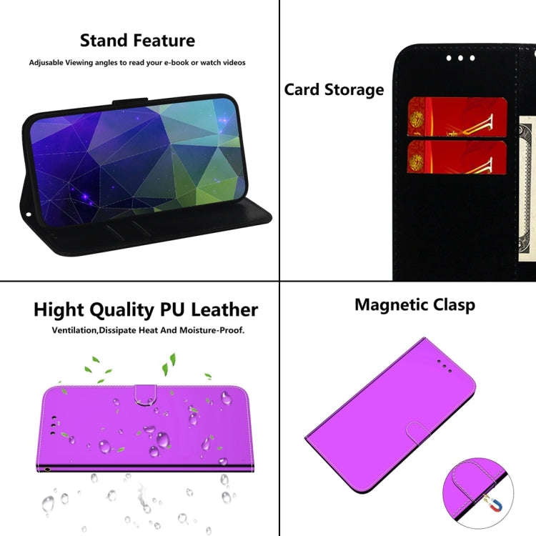 For Honor X5 Imitated Mirror Surface Leather Phone Case(Purple)