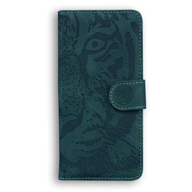 For Honor X5 Tiger Embossing Pattern Flip Leather Phone Case(Green)