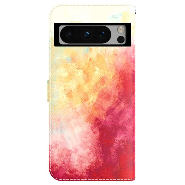 For Google Pixel 8 Pro Watercolor Pattern Flip Leather Phone Case(Spring Cherry)