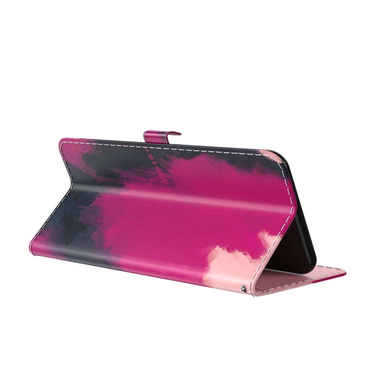 For Honor X5 Watercolor Pattern Flip Leather Phone Case(Berry)