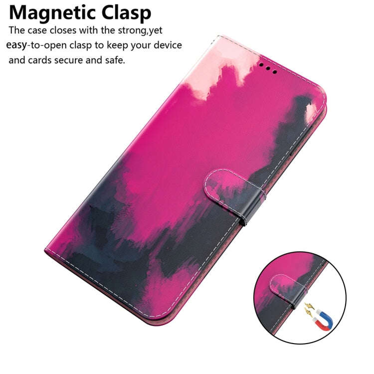 For Honor X5 Watercolor Pattern Flip Leather Phone Case(Berry)