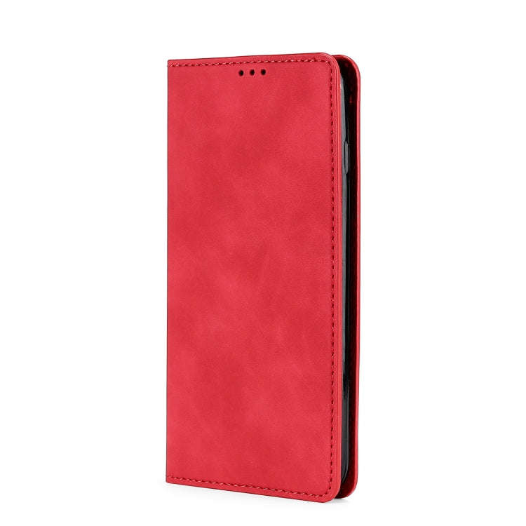 For Tecno Camon 18 / 18 P Skin Feel Magnetic Horizontal Flip Leather Phone Case(Red)