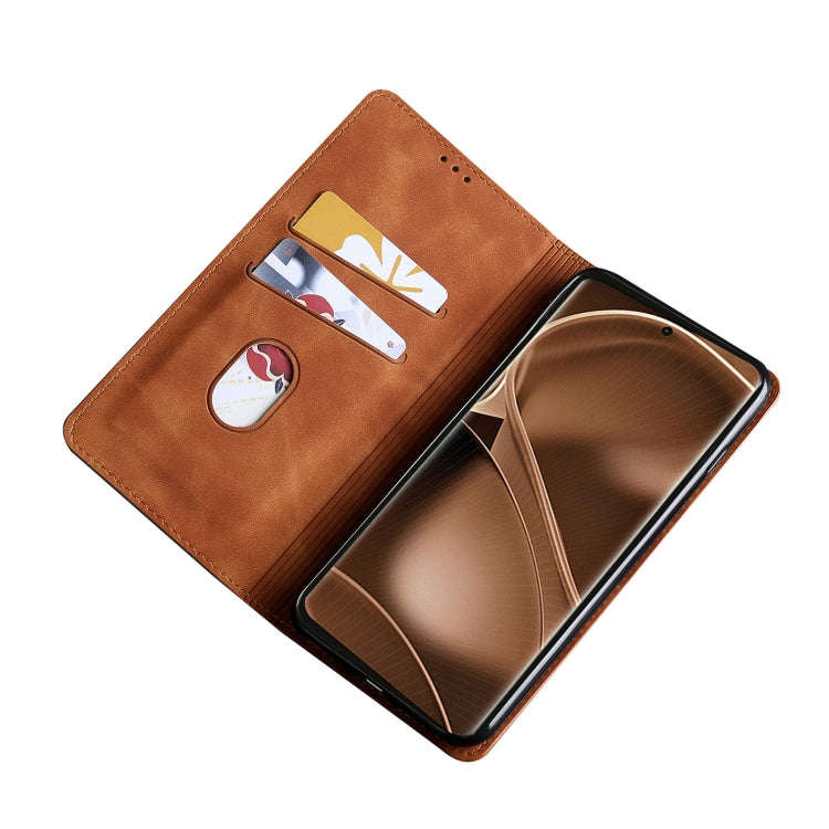 For Tecno Camon 19 / Camon 19 Pro Skin Feel Magnetic Horizontal Flip Leather Phone Case(Light Brown)
