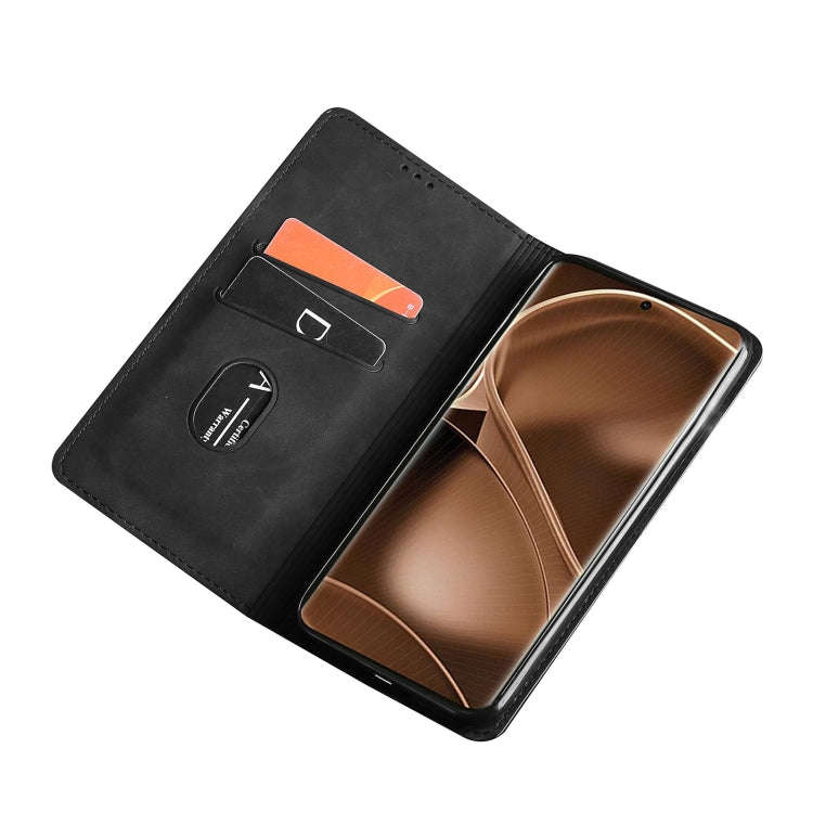 For Tecno Pop 6 Pro Skin Feel Magnetic Horizontal Flip Leather Phone Case(Black)