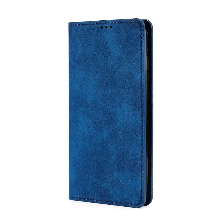 For Tecno Pova 4 Skin Feel Magnetic Horizontal Flip Leather Phone Case(Blue)