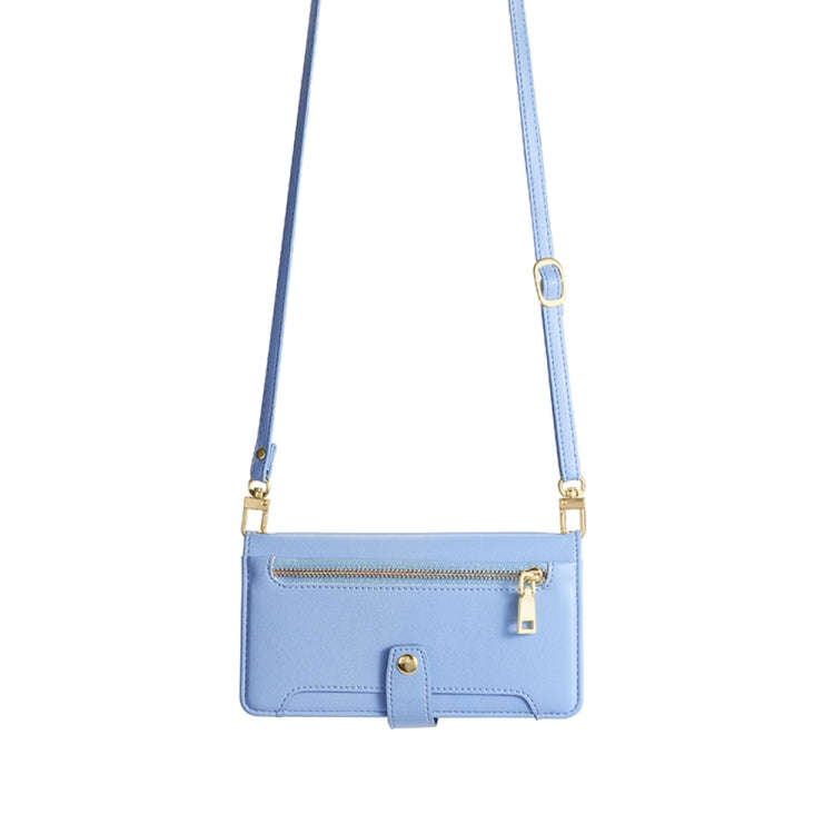 For Infinix Smart 7 Sheep Texture Cross-body Zipper Wallet Leather Phone Case(Blue)