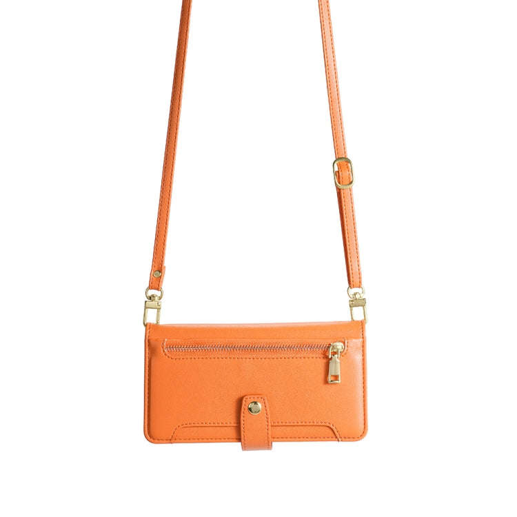 For Tecno Pova 4 Pro Sheep Texture Cross-body Zipper Wallet Leather Phone Case(Orange)