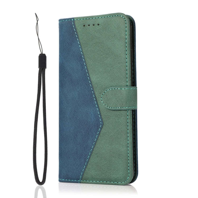 For Google Pixel 7 Pro 5G Dual-color Stitching Leather Phone Case(Blue Green)