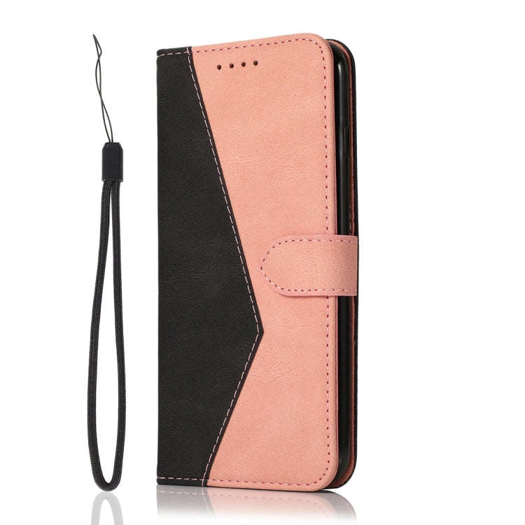 For Google Pixel 7 Pro 5G Dual-color Stitching Leather Phone Case(Black Rose Gold)