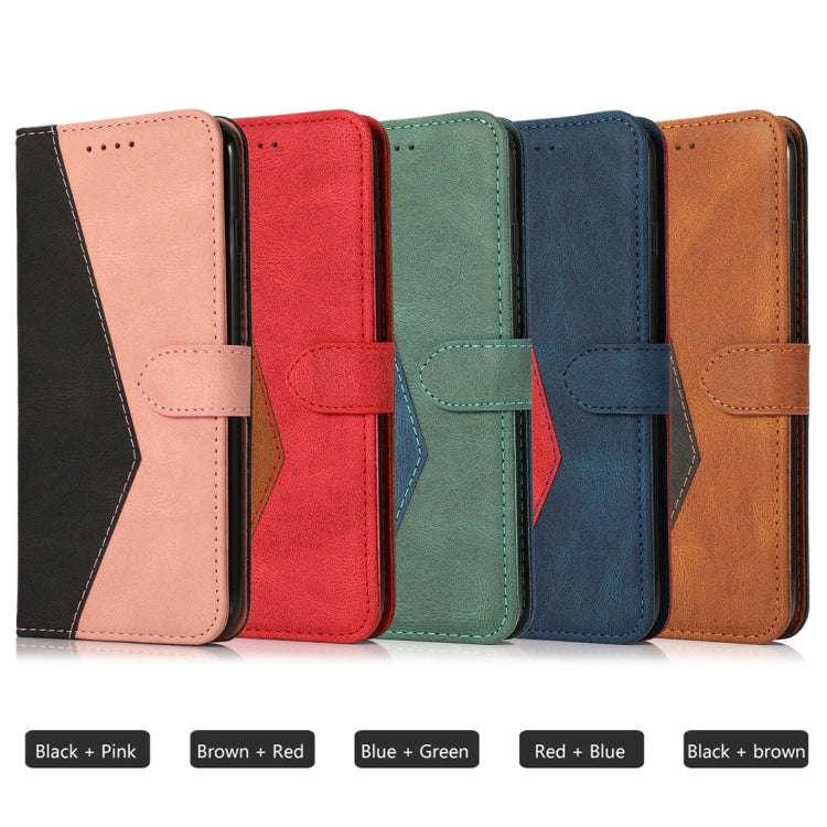 For Google Pixel 7 Pro 5G Dual-color Stitching Leather Phone Case(Blue Green)