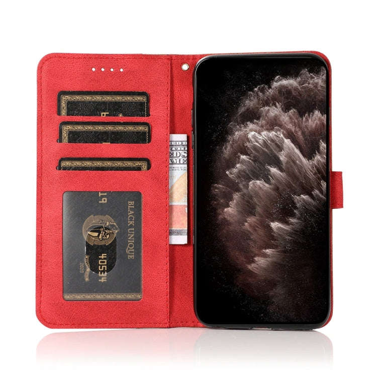 For Motorola Moto G73 Dual-color Stitching Leather Phone Case(Brown Red)