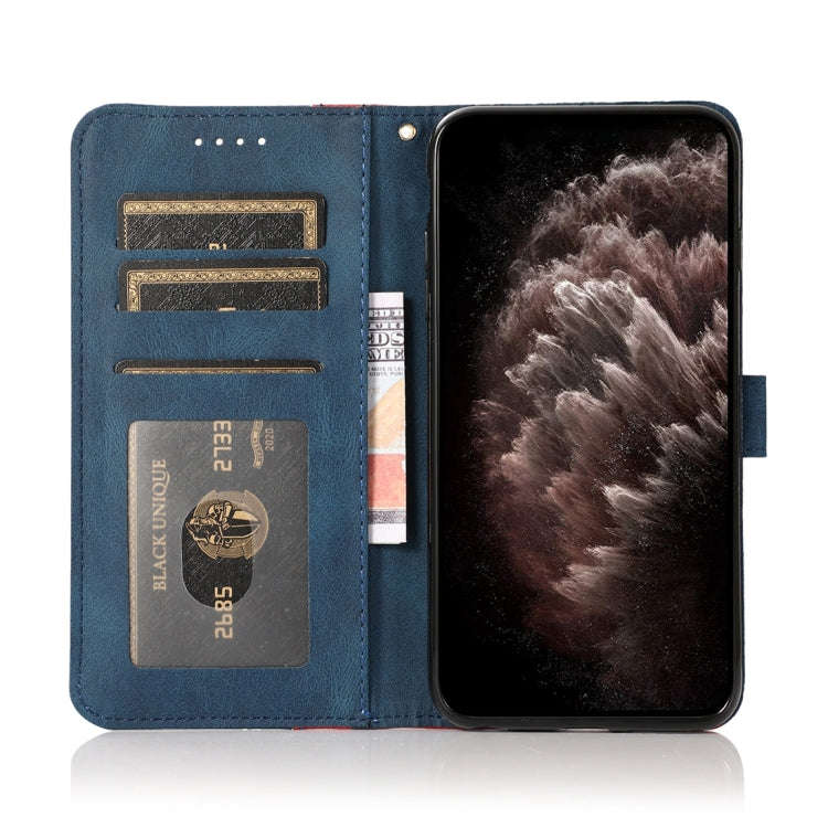 For Sony Xperia 10 V 2023 Dual-color Stitching Leather Phone Case(Red Blue)