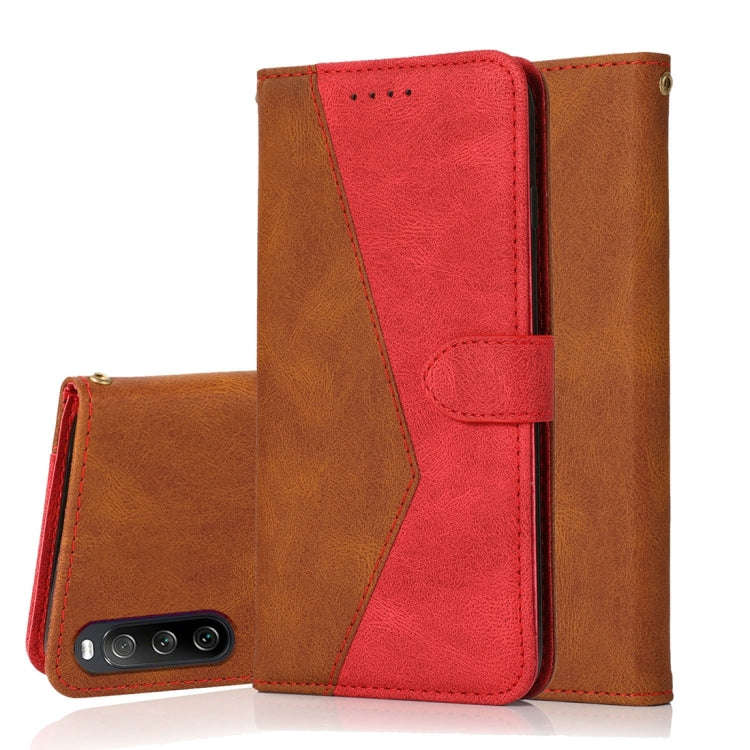 For Sony Xperia 10 V 2023 Dual-color Stitching Leather Phone Case(Brown Red)