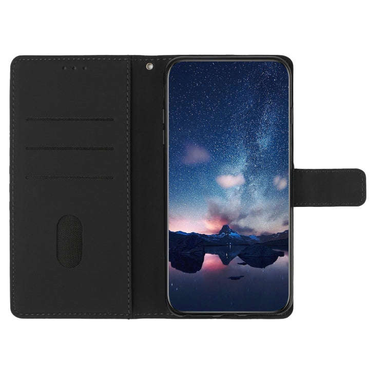 For Google Pixel 7 5G Diamond Embossed Skin Feel Leather Phone Case with Lanyard(Black)