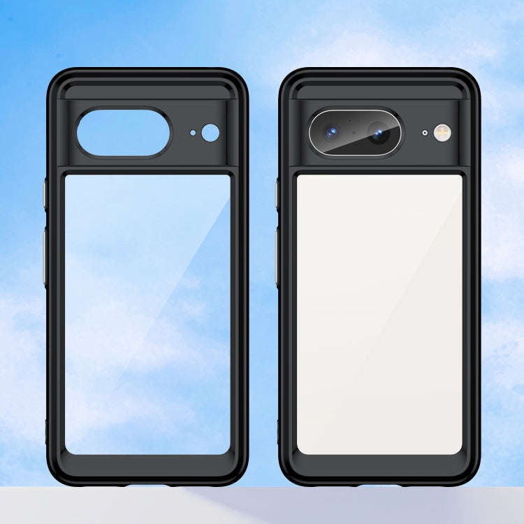 For Google Pixel 8 Colorful Series Acrylic + TPU Phone Case(Black)