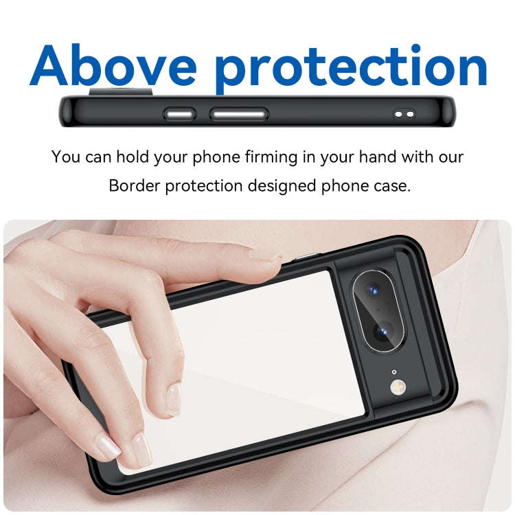 For Google Pixel 8 Colorful Series Acrylic + TPU Phone Case(Black)