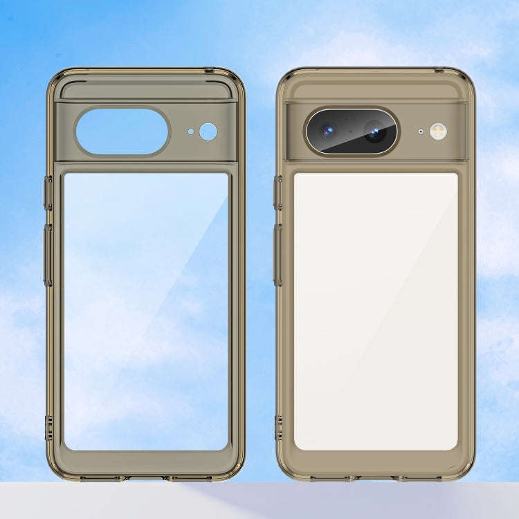 For Google Pixel 8 Colorful Series Acrylic + TPU Phone Case(Transparent Grey)