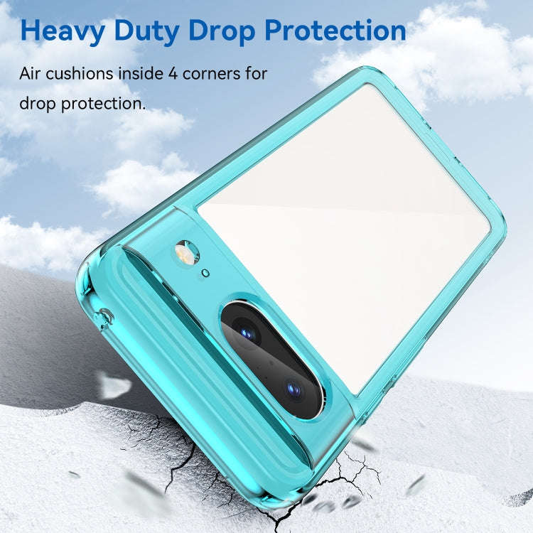 For Google Pixel 8 Colorful Series Acrylic + TPU Phone Case(Transparent Blue)