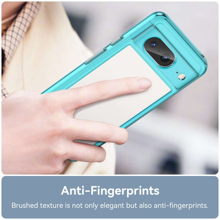 For Google Pixel 8 Colorful Series Acrylic + TPU Phone Case(Transparent Blue)