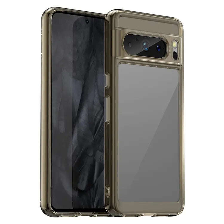 For Google Pixel 8 Pro Colorful Series Acrylic + TPU Phone Case(Transparent Grey)