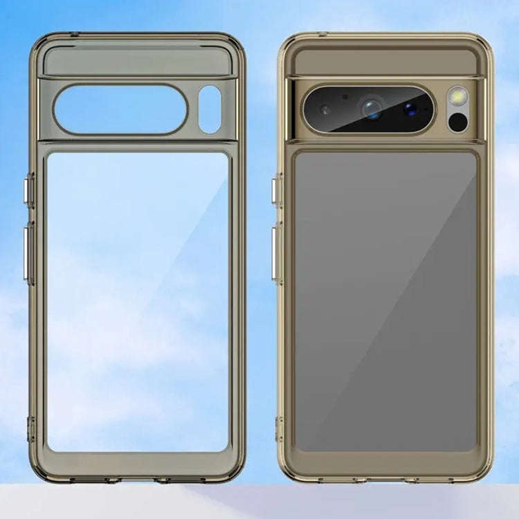 For Google Pixel 8 Pro Colorful Series Acrylic + TPU Phone Case(Transparent Grey)