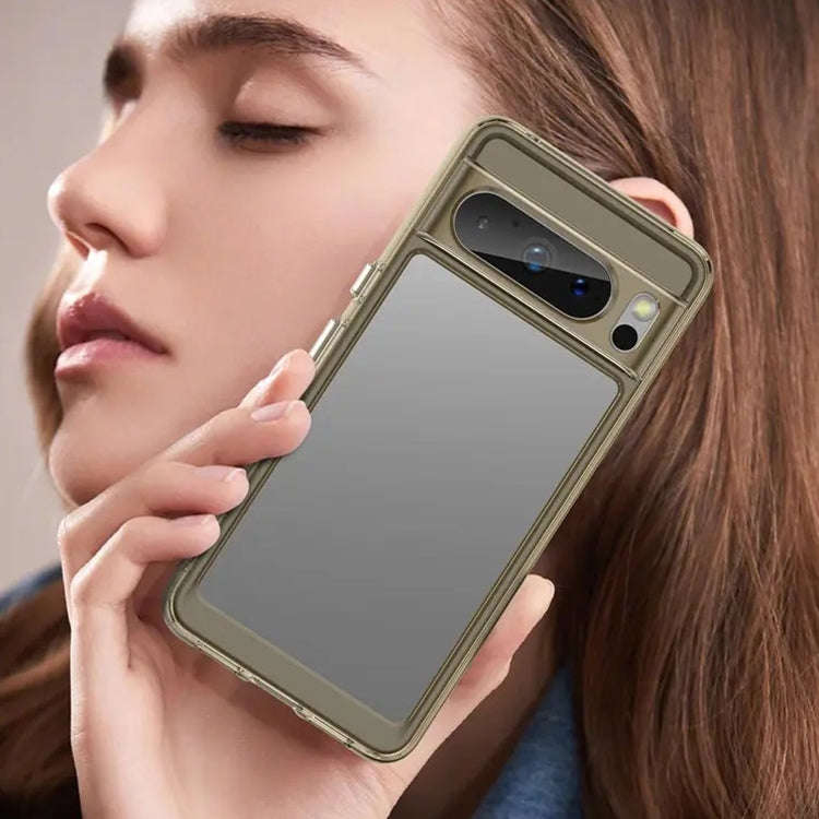 For Google Pixel 8 Pro Colorful Series Acrylic + TPU Phone Case(Transparent Grey)