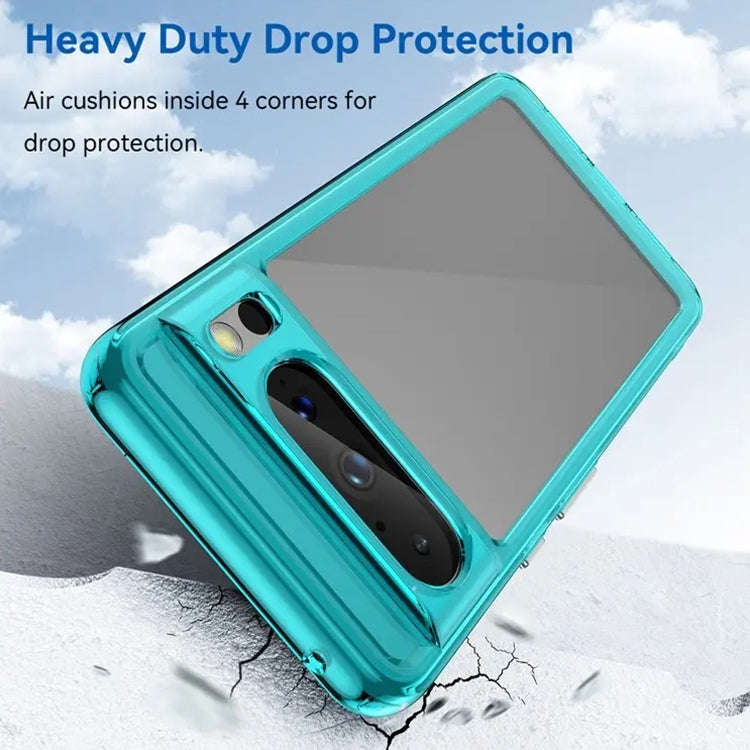 For Google Pixel 8 Pro Colorful Series Acrylic + TPU Phone Case(Transparent Blue)