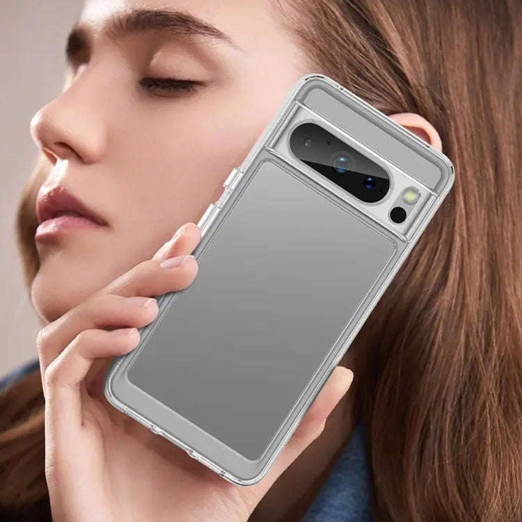 For Google Pixel 8 Pro Colorful Series Acrylic + TPU Phone Case(Transparent)