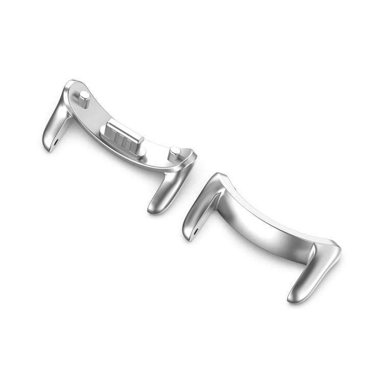 For Xiaomi Mi Band 8 1 Pair Stainless steel Metal Watch Band Connector(Silver)