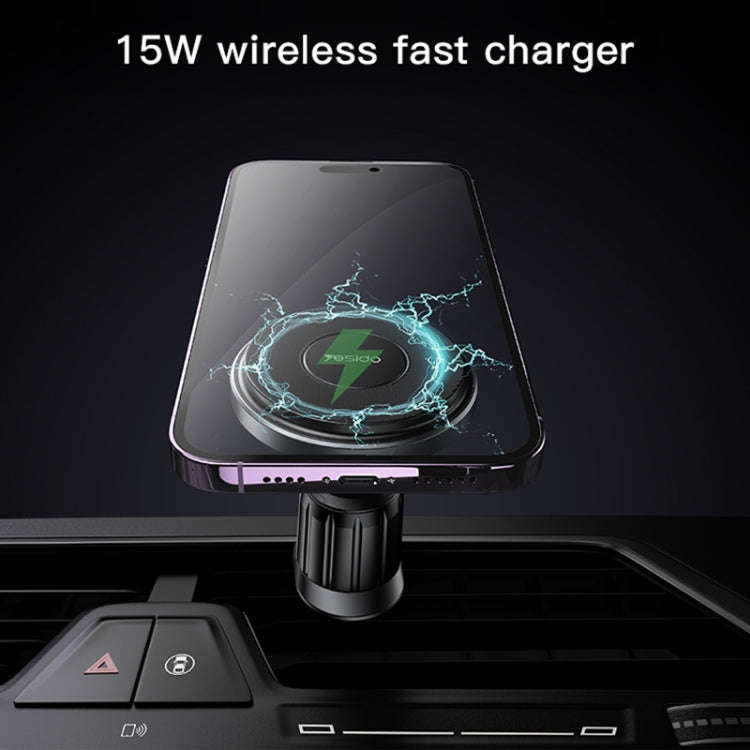 Yesido C190 15W Magsafe Magnetic Car Air Vent Wireless Charger(Black)