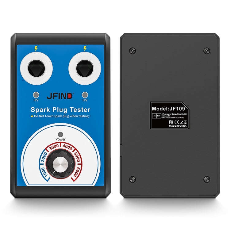 JFIND JF109 Car Double Hole Spark Plug Tester(EU Plug)