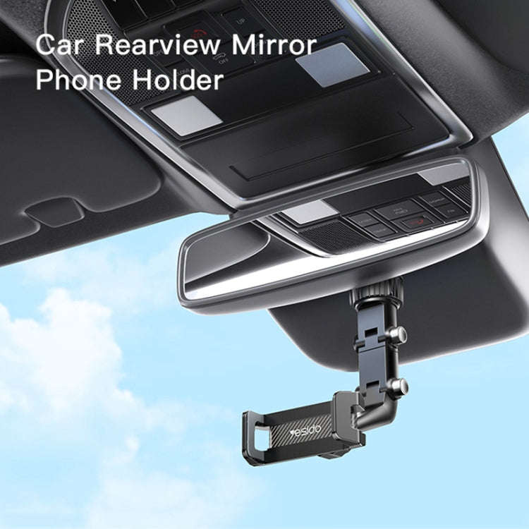 Yesido C192 Car Rearview Mirror Using Phone Holder(Black)