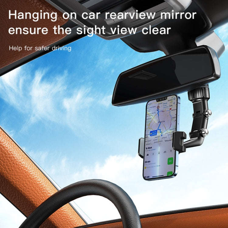 Yesido C192 Car Rearview Mirror Using Phone Holder(Black)