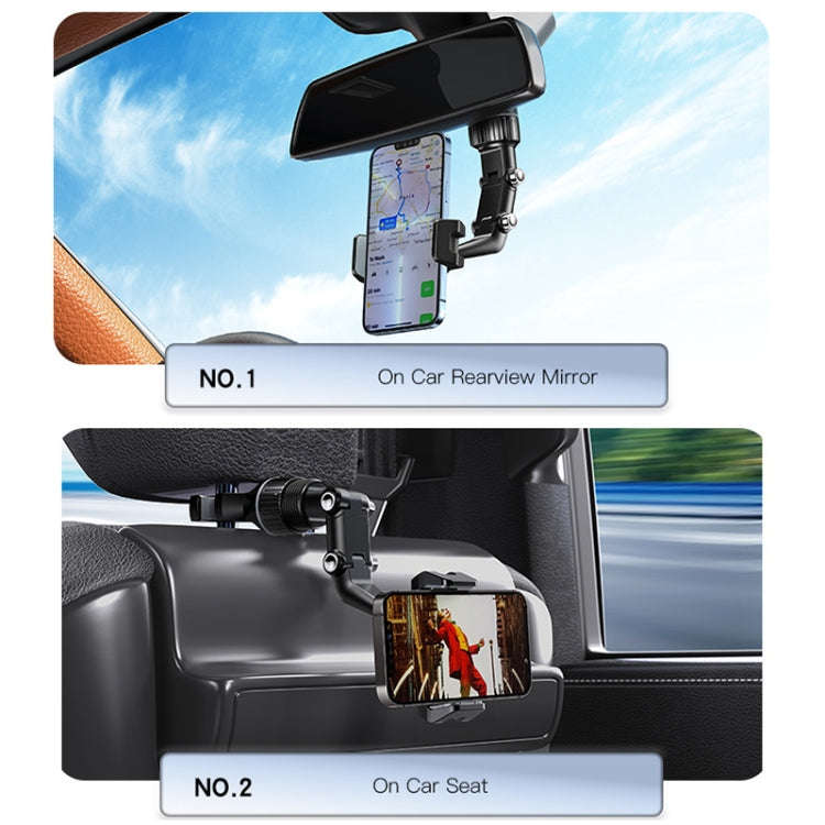Yesido C192 Car Rearview Mirror Using Phone Holder(Black)
