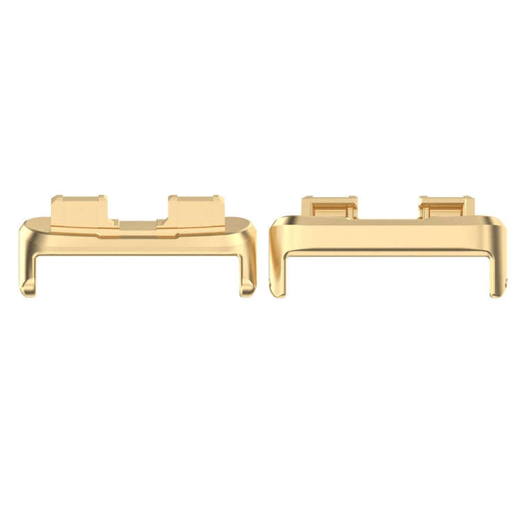 For Huawei Band 8 1 Pair Stainless Steel Metal Watch Band Connector(Gold)