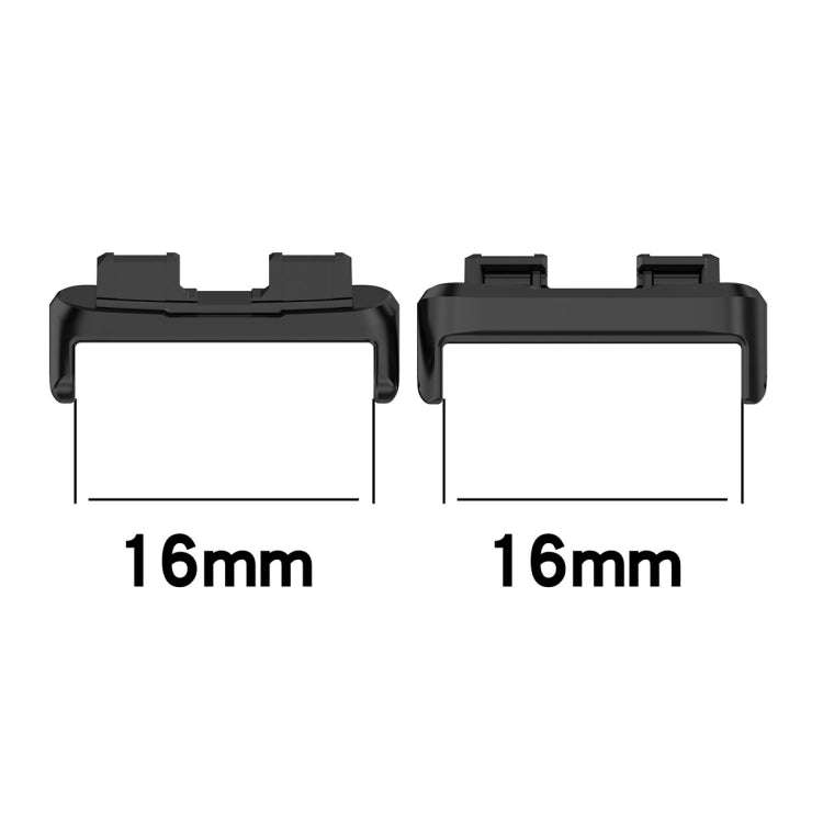 For Huawei Band 8 1 Pair Stainless Steel Metal Watch Band Connector(Rose Gold)
