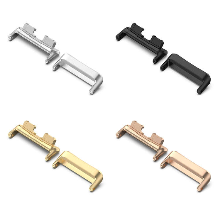 For Huawei Band 8 1 Pair Stainless Steel Metal Watch Band Connector(Gold)