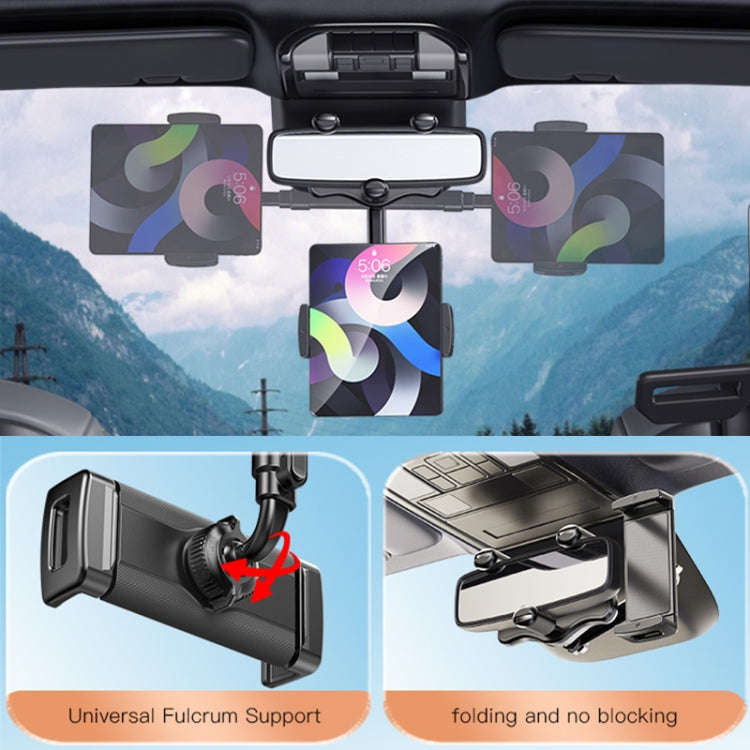 Yesido C196 Car Rearview Mirror Using Phone Holder(Black)