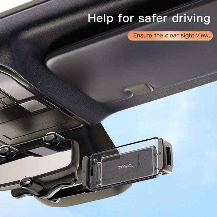 Yesido C196 Car Rearview Mirror Using Phone Holder(Black)