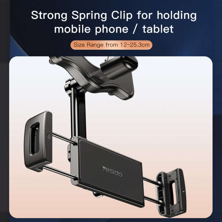 Yesido C196 Car Rearview Mirror Using Phone Holder(Black)