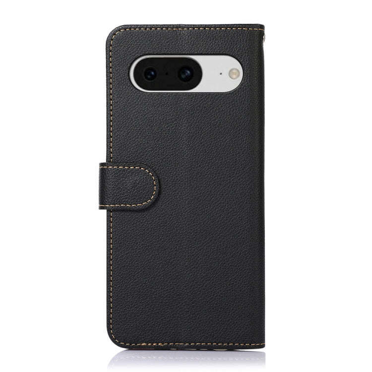 For Google Pixel 8 KHAZNEH Litchi Texture Leather RFID Phone Case(Black)