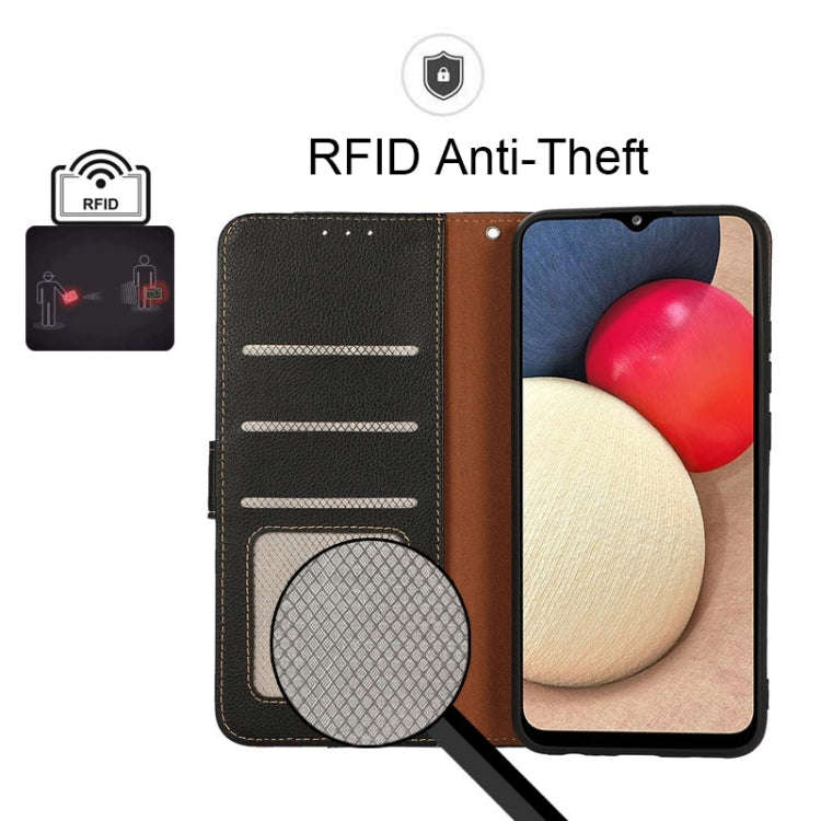 For Google Pixel 8 KHAZNEH Litchi Texture Leather RFID Phone Case(Black)