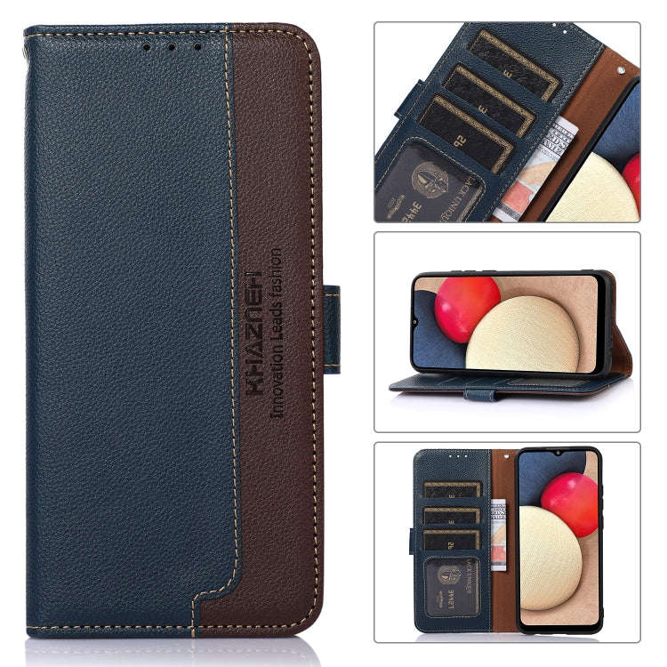 For Google Pixel 8 Pro KHAZNEH Litchi Texture Leather RFID Phone Case(Blue)