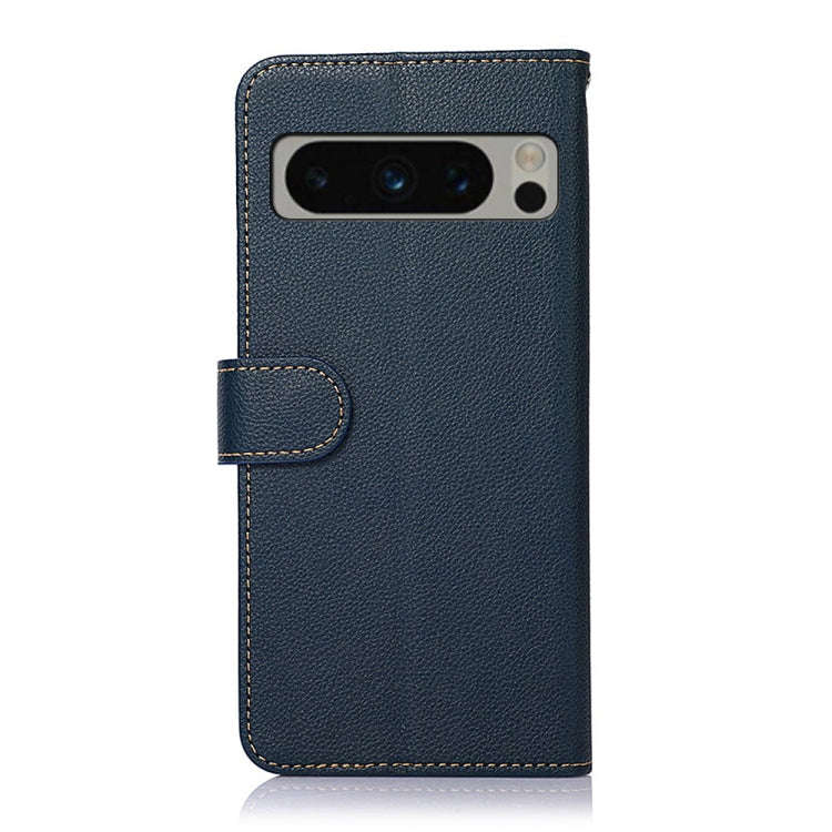 For Google Pixel 8 Pro KHAZNEH Litchi Texture Leather RFID Phone Case(Blue)