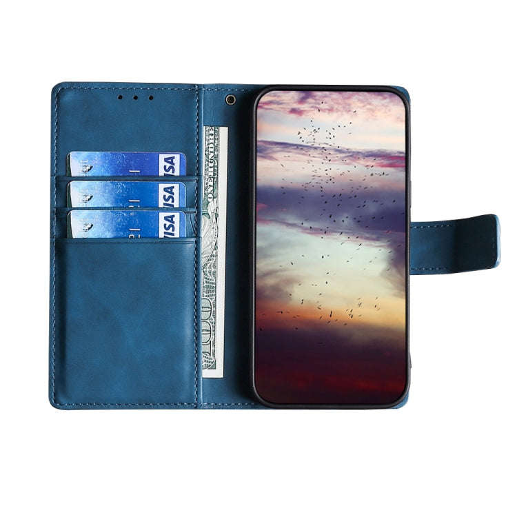 For Infinix Hot 11s NFC Skin Feel Crocodile Magnetic Clasp Leather Phone Case(Blue)