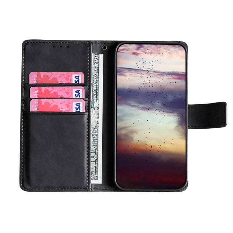 For Infinix Hot 12 Play Skin Feel Crocodile Magnetic Clasp Leather Phone Case(Black)