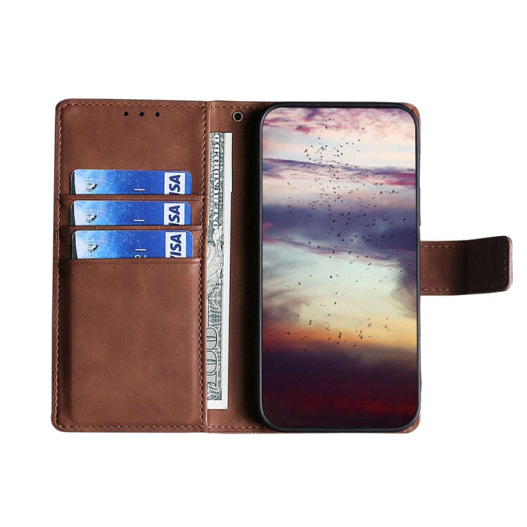For Infinix Hot 12 Play Skin Feel Crocodile Magnetic Clasp Leather Phone Case(Brown)