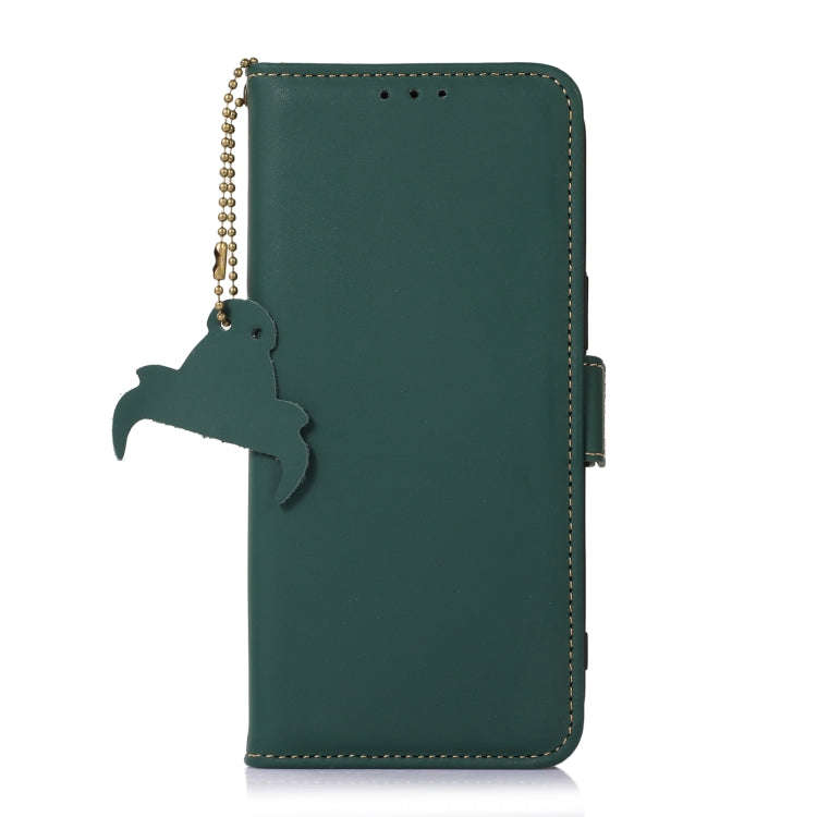 For Google Pixel 8 Pro Genuine Leather Magnetic RFID Leather Phone Case(Green)